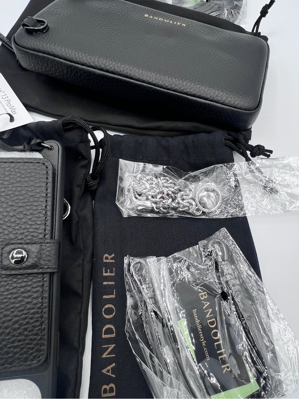 BANDOLIER Bundle Black Hailey Case, Expanded Pouch, 4 straps NWT 13 ProMax - Picture 9 of 11